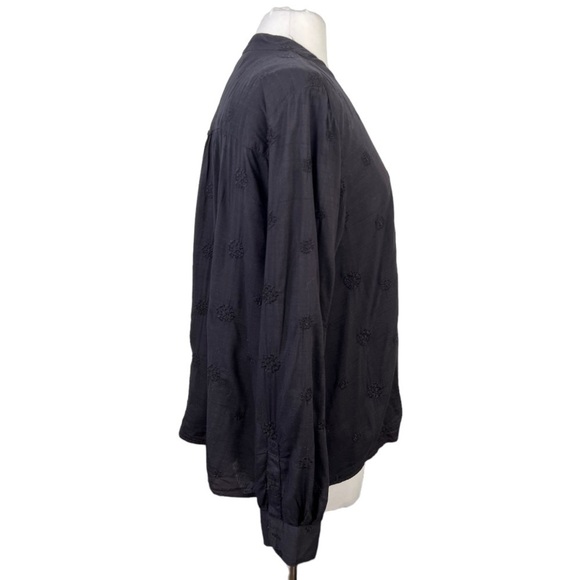 Anthropologie Pilcro The Whitney Trapeze Embroidered Cotton Button-Front Blouse - Picture 6 of 9